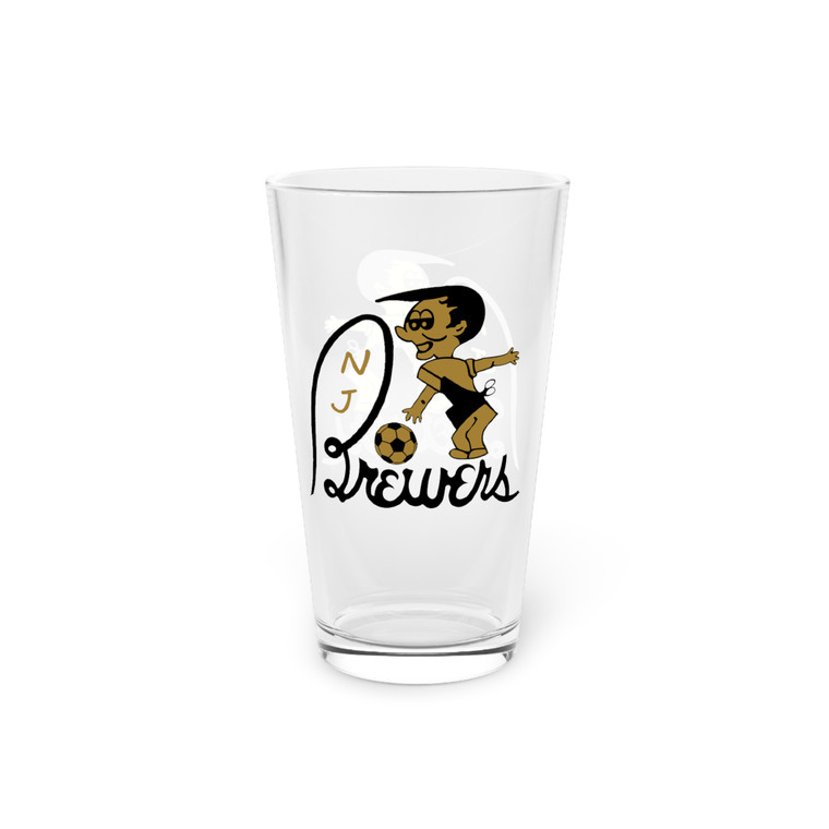 New Jersey Brewers Pint Beer Glass 16 Ounce ASL Soccer Team Collectible Drinkware