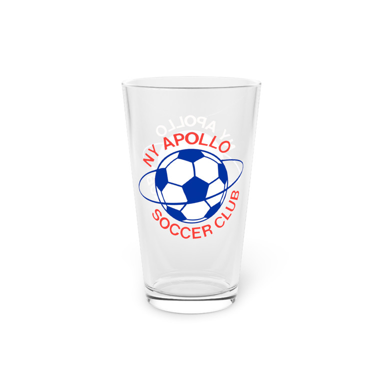 New York Apollo Pint Beer Glass 16 Ounce ASL Soccer Team Collectible Drinkware