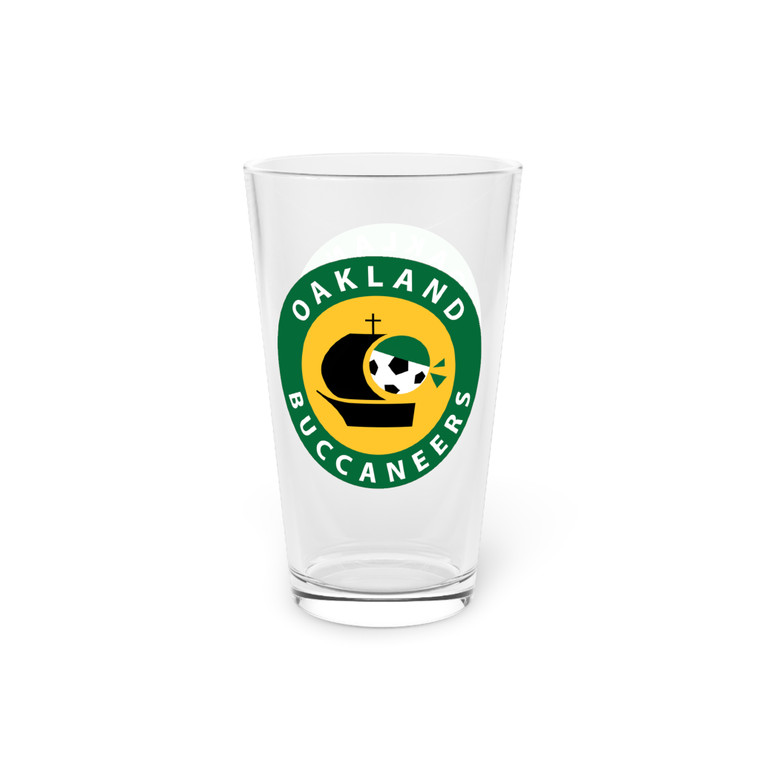 Oakland Buccaneers Pint Beer Glass 16 Ounce ASL Soccer Team Collectible Drinkware