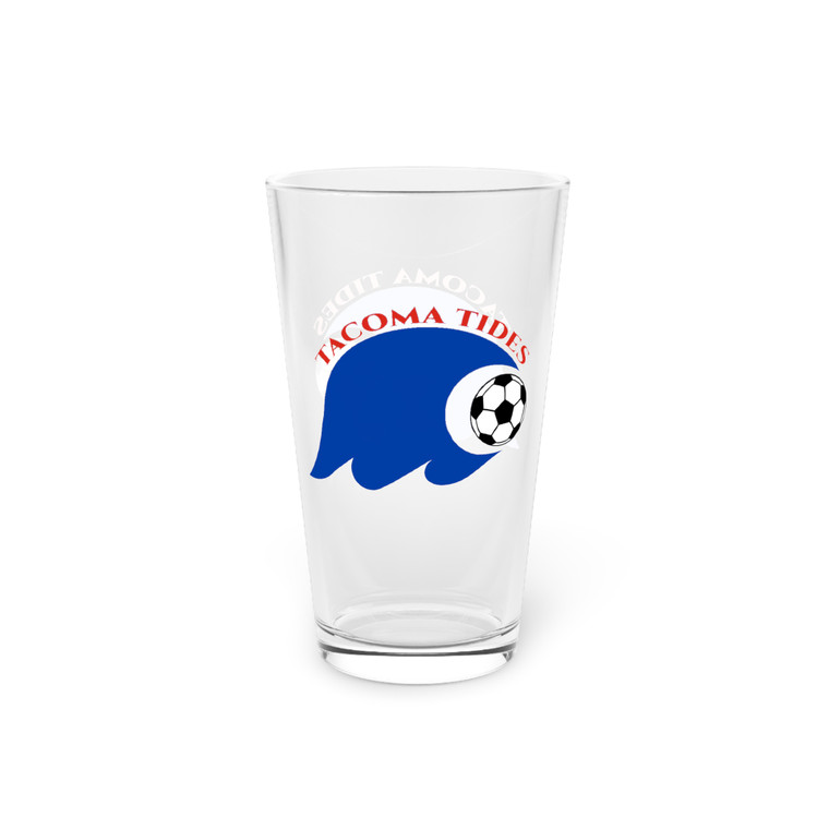 Tacoma Tides Pint Beer Glass 16 Ounce ASL Soccer Team Collectible Drinkware