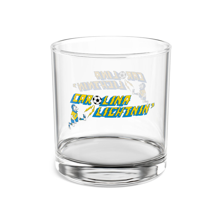 Carolina Lightnin' Rocks Whisky Glass 10 Ounce ASL Soccer Team Collectible Drinkware