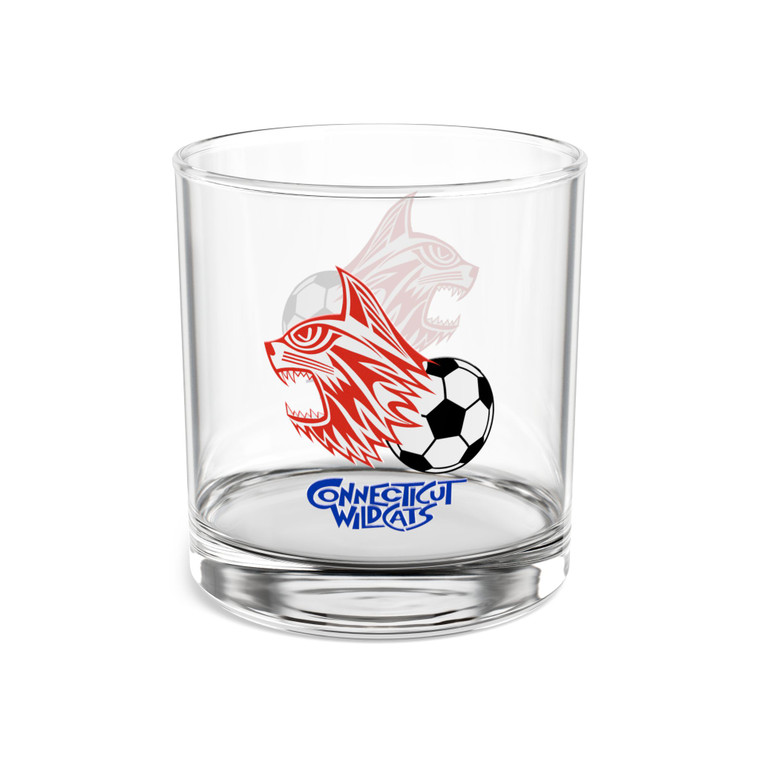 Connecticut Wildcats Rocks Whisky Glass 10 Ounce ASL Soccer Team Collectible Drinkware