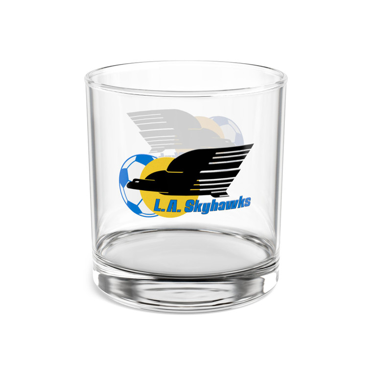 Los Angeles Skyhawks Rocks Whisky Glass 10 Ounce ASL Soccer Team Collectible Drinkware