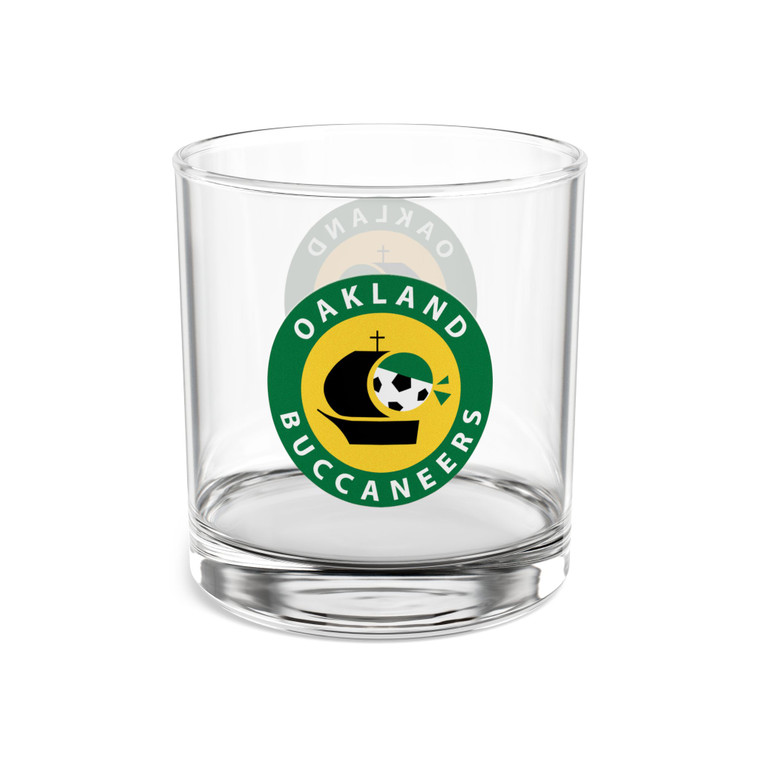 Oakland Buccaneers Rocks Whisky Glass 10 Ounce ASL Soccer Team Collectible Drinkware