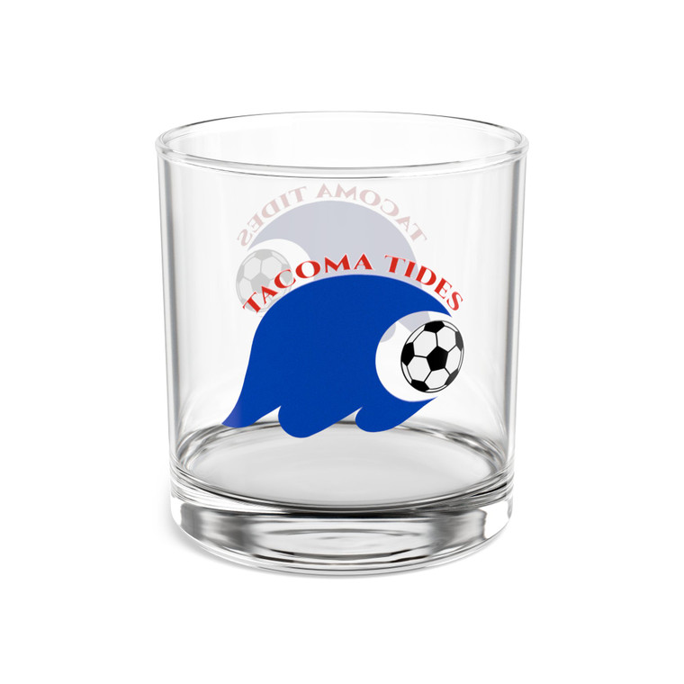 Tacoma Tides Rocks Whisky Glass 10 Ounce ASL Soccer Team Collectible Drinkware