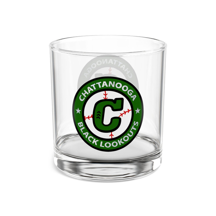 Chattanooga Black Lookouts Rocks Whisky Glass 10 Ounce Negro Leagues Baseball Team Collectible Drinkware