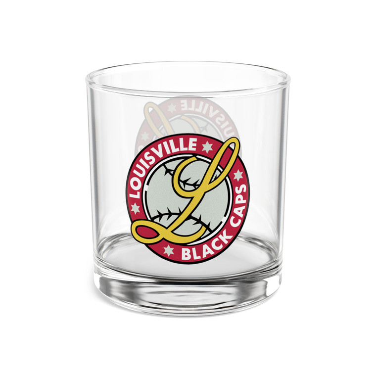 Louisville Black Caps Rocks Whisky Glass 10 Ounce Negro Leagues Baseball Team Collectible Drinkware
