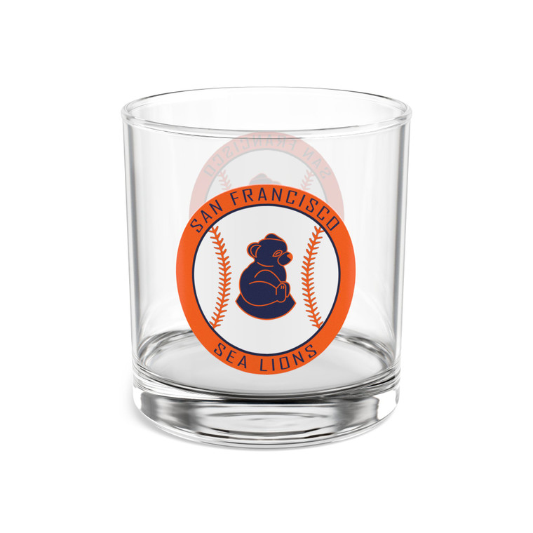San Francisco Sea Lions Rocks Whisky Glass 10 Ounce Negro Leagues Baseball Team Collectible Drinkware