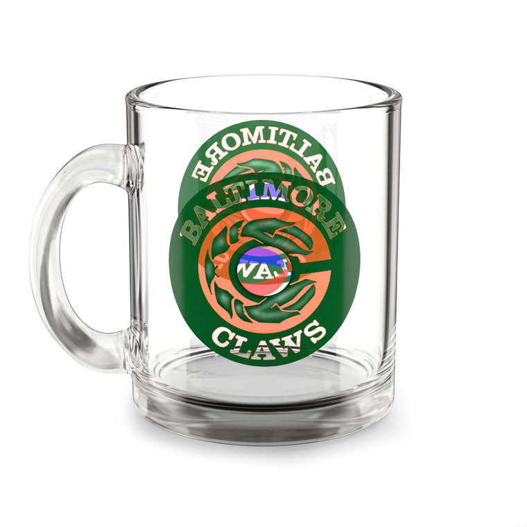 Baltimore Claws Glass Mug 10 Ounce ABA Basketball Team Collectible Drinkware Baltimore Claws Glass Mug 10 Ounce ABA Basketball Team Collectible Drinkware