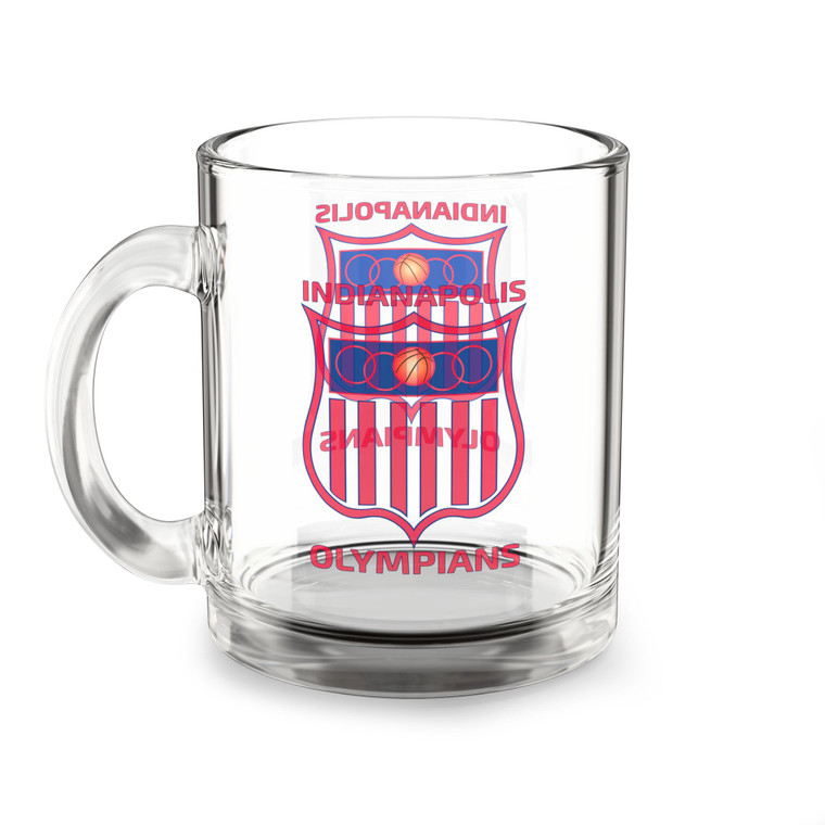 Indianapolis Olympians Glass Beer Mug 10 Ounce NBA Basketball Team Collectible Drinkware