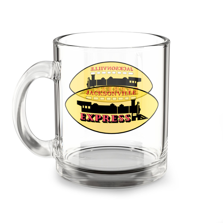Jacksonville Express Glass Beer Mug 10 Ounce WFL Football Team Drinkware Collectible Jacksonville Express Glass Beer Mug 10 Ounce WFL Football Team Drinkware Collectible