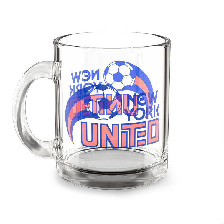 New York United Glass Beer Mug 10 Ounce ASL Soccer Team Collectible Drinkware New York United Glass Beer Mug 10 Ounce ASL Soccer Team Collectible Drinkware