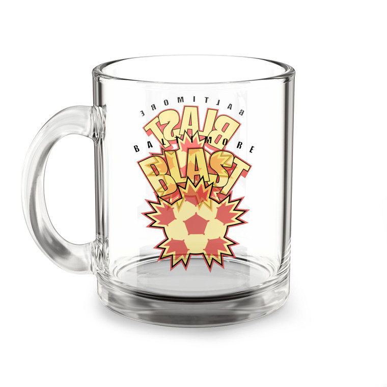 Baltimore Blast Glass Mug 10 Ounce MISL Soccer Team Collectible Drinkware Baltimore Blast Glass Mug 10 Ounce MISL Soccer Team Collectible Drinkware