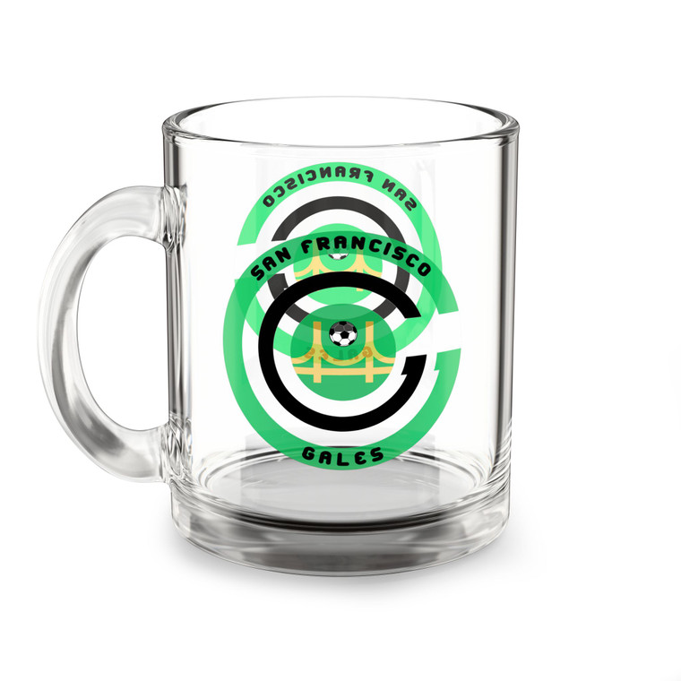 San Francisco Gales Glass Beer Mug 10 Ounce Capacity NASL Soccer Team Collectible Drinkware
