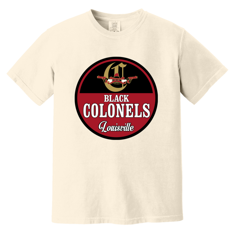 Louisville Black Colonels T-shirt Heavyweight Negro Leagues Baseball Team Fan Apparel Tee color Ivory