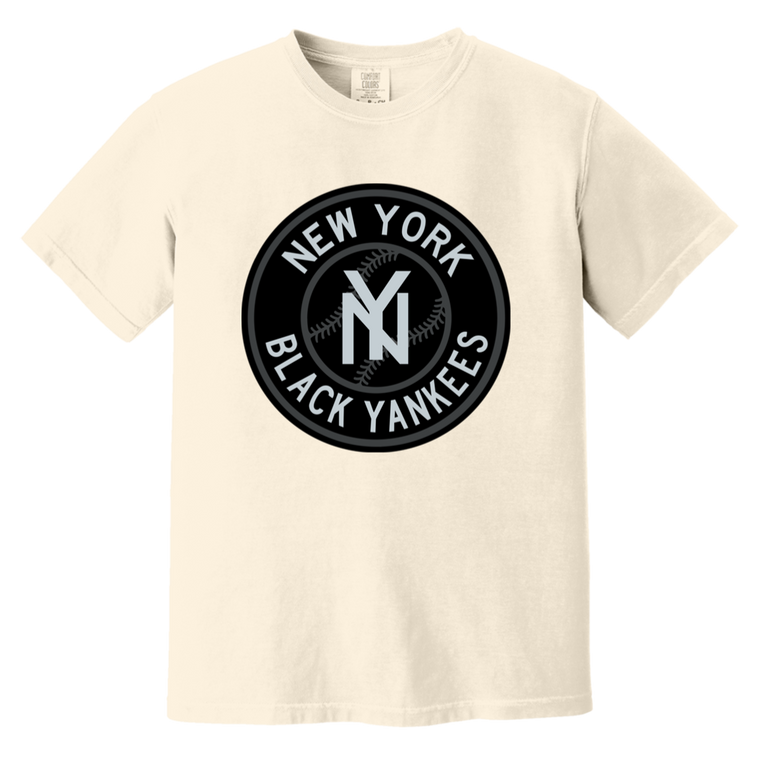 New York Black Yankees T-shirt Heavyweight Negro Leagues Baseball Team Fan Apparel Tee color Ivory