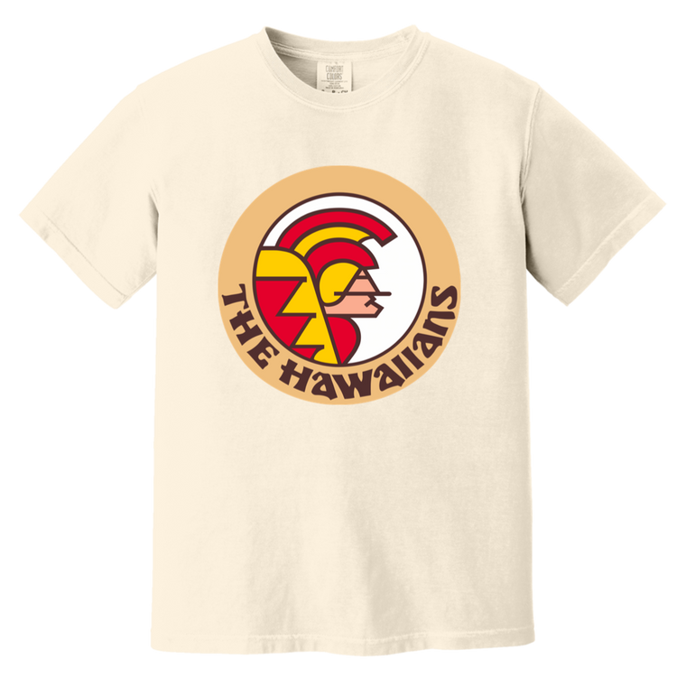 Hawaii Hawaiians T-shirt Heavyweight WFL Football Team Fan Apparel Tee color Ivory