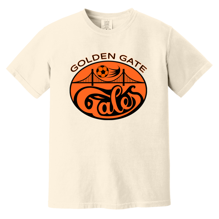 Golden Gate Gales T-shirt Heavyweight ASL Soccer Team Fan Apparel Tee color Ivory