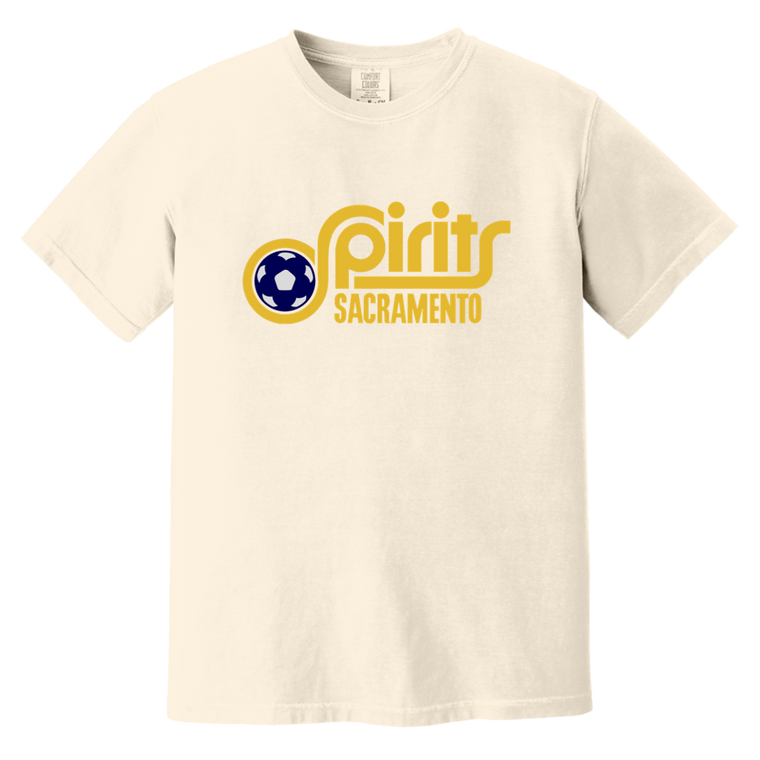 Sacramento Spirits T-shirt Heavyweight ASL Soccer Team
Fan Apparel Tee color Ivory