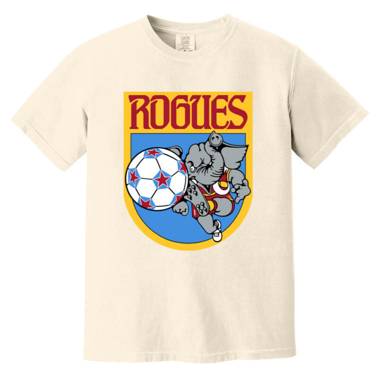 Memphis Rogues T-shirt Heavyweight NASL Soccer Team Fan Apparel Tee color Ivory