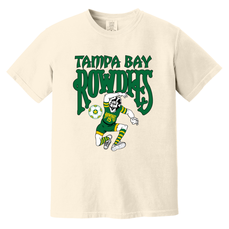 Tampa Bay Rowdies T-shirt Heavyweight NASL Soccer Team Fan Apparel Tee color Ivory
