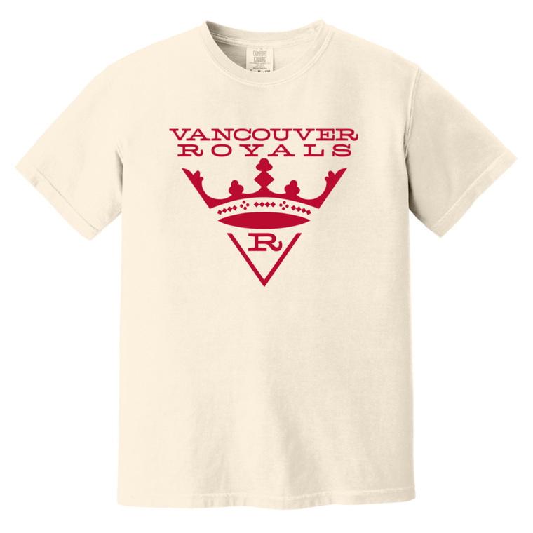 Vancouver Royals T-shirt Heavyweight NASL Soccer Team Fan Apparel Tee color Ivory