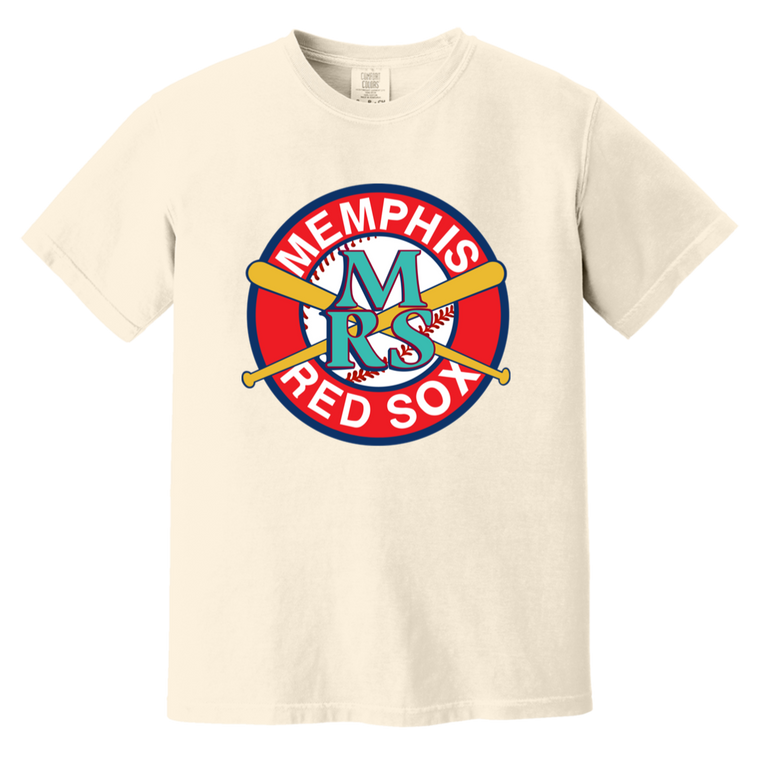 Memphis Red Sox T-shirt Heavyweight Negro Leagues Baseball Team Fan Apparel Tee color Ivory