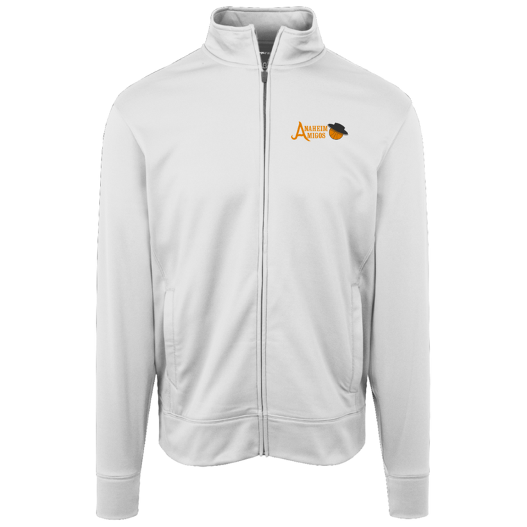 Anaheim Amigos Full Zip Fleece Jacket ABA Basketball Team color White