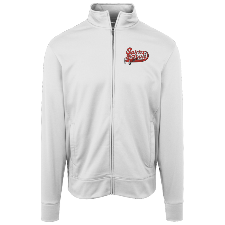 Spirits of St. Louis Full Zip Fleece Jacket ABA Basketball Team Fan Apparel color White