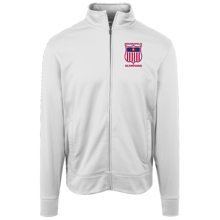 Indianapolis Olympians Full Zip Fleece Jacket NBA Basketball Team Fan Apparel color White