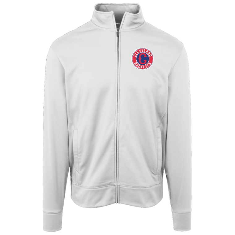 Cleveland Buckeyes Full Zip Fleece Jacket Negro Leagues Baseball Fan Apparel color White