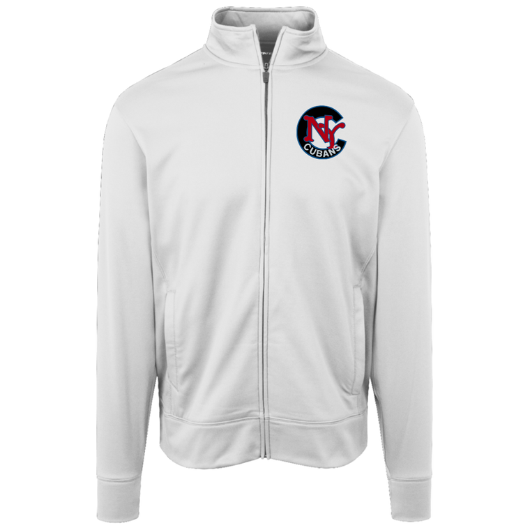 New York Cubans Full Zip Fleece Jacket Negro Leagues Baseball Fan Apparel color White