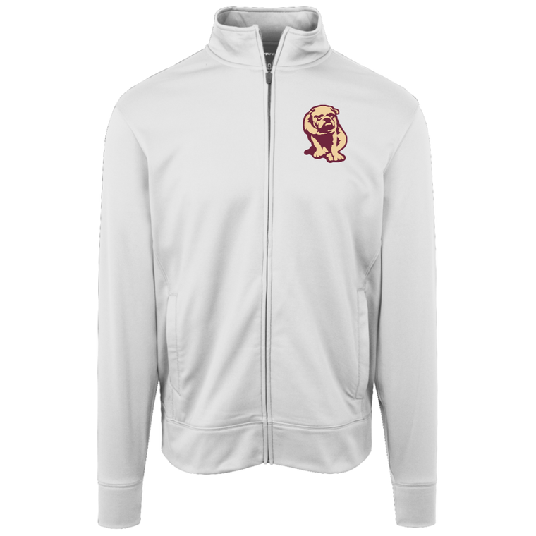 Canton Bulldogs Full Zip Fleece Jacket NFL Football Team Fan Apparel color White