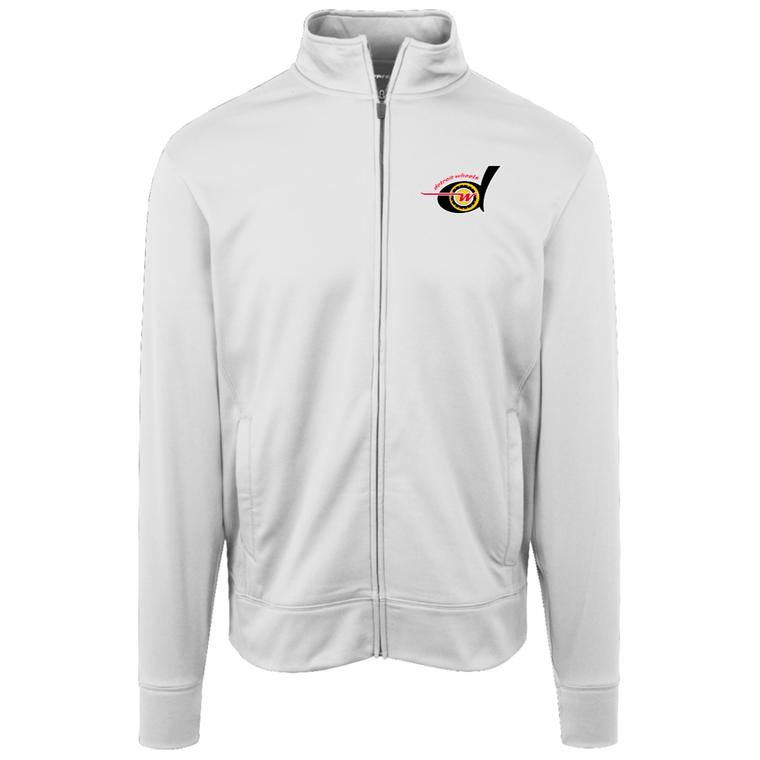 Detroit Wheels Full Zip Fleece Jacket WFL Football Team Fan Apparel color White