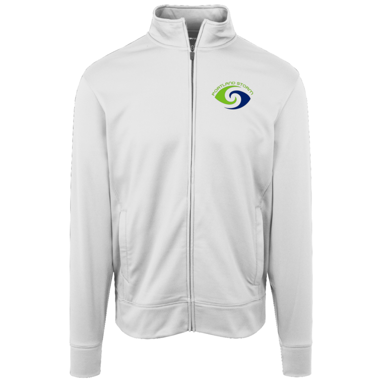 Portland Storm Full Zip Fleece Jacket WFL Football Team Fan Apparel color White