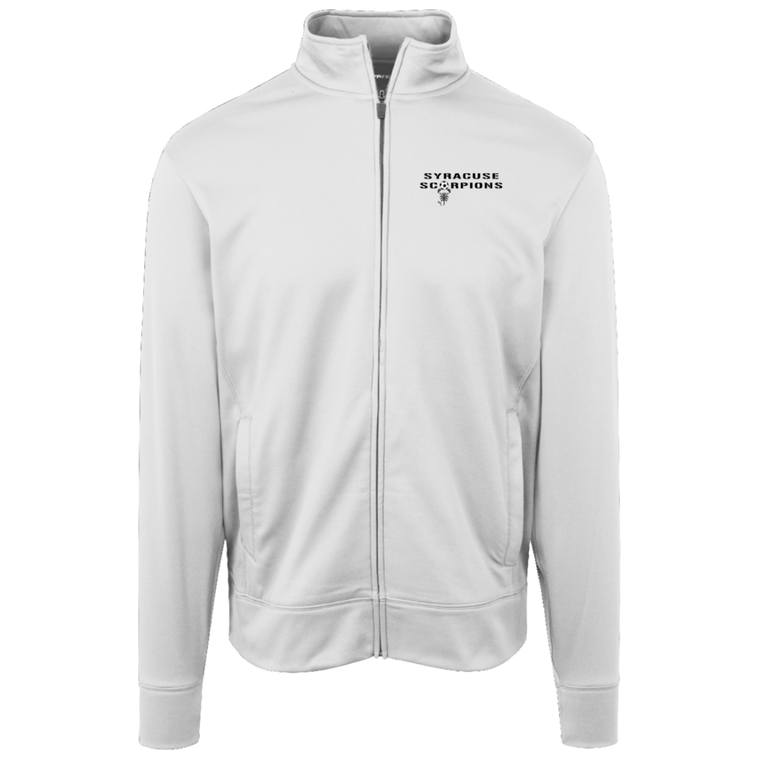 Syracuse Scorpions Full Zip Fleece Jacket ASL Soccer Team Fan Apparel color White