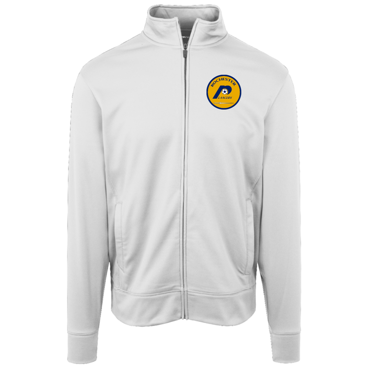 Rochester Lancers Full Zip Fleece Jacket NASL Soccer Team Fan Apparel color White