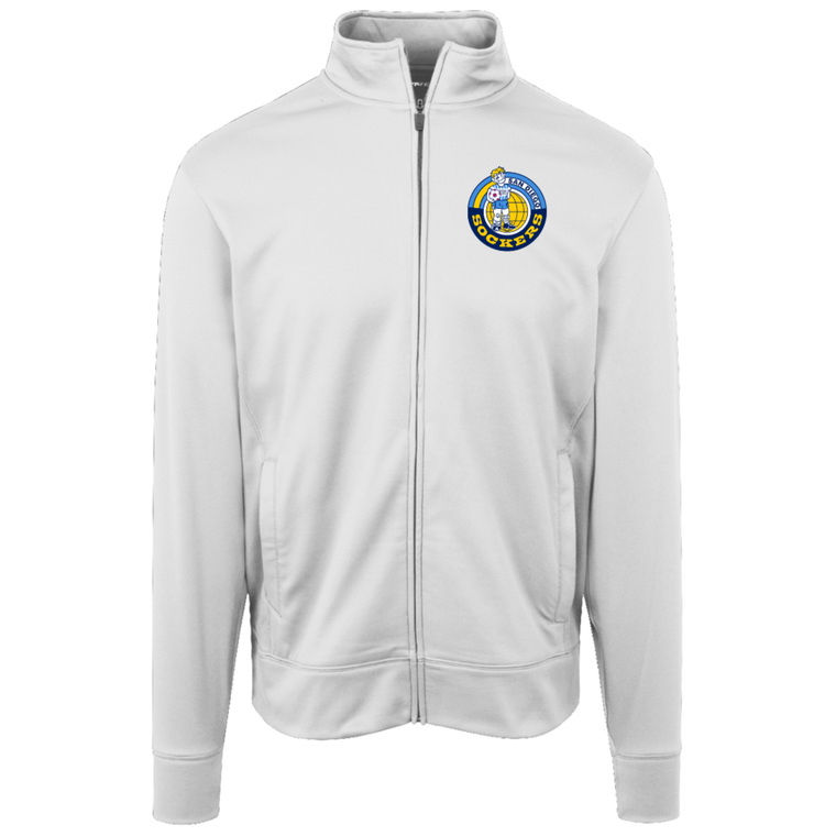 San Diego Sockers Full Zip Fleece Jacket NASL Soccer Team Fan Apparel color White