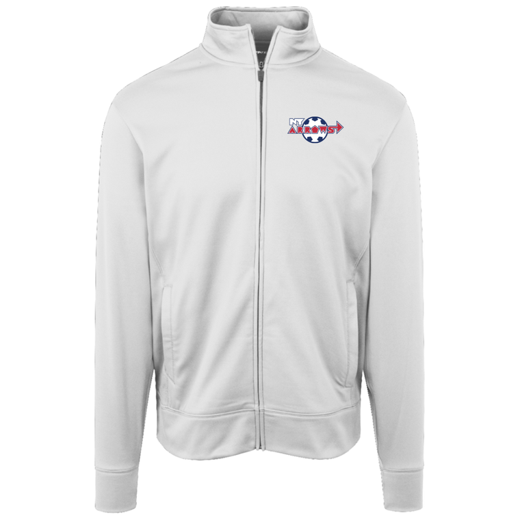 New York Arrows Full Zip Fleece Jacket MISL Soccer Team Fan Apparel color White
