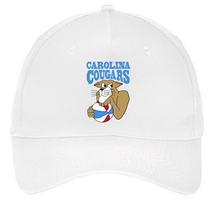 Carolina Cougars Twill Cap ABA Basketball Team color White