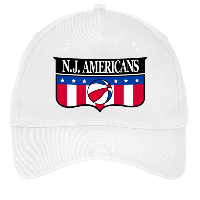 New Jersey Americans Twill Cap ABA Basketball Team color White