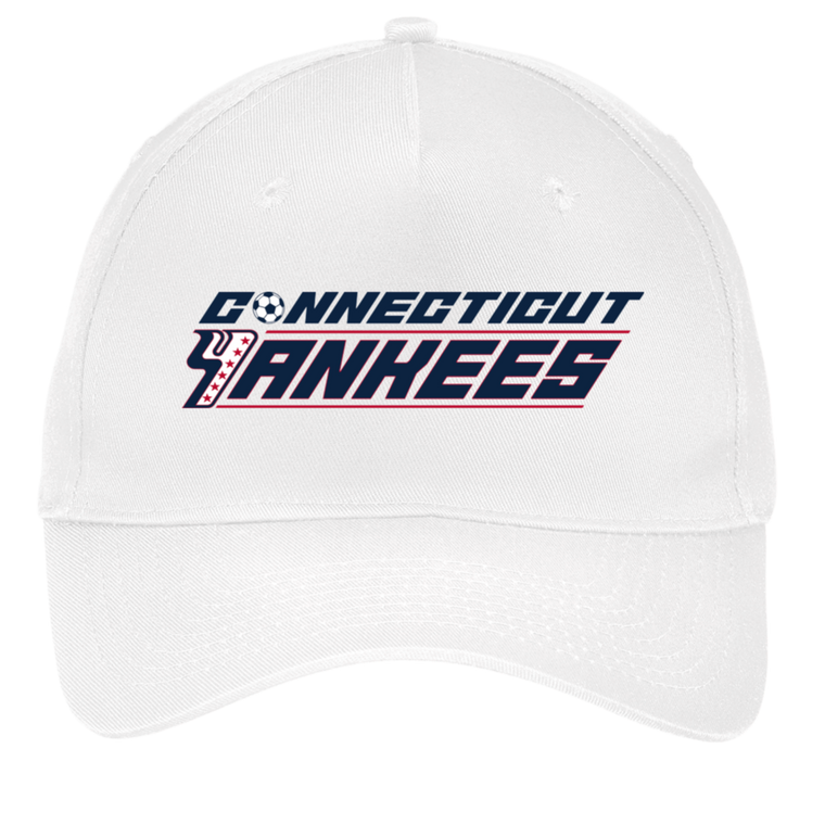 Connecticut Yankees Twill Cap ASL Soccer Team Fan Apparel color White