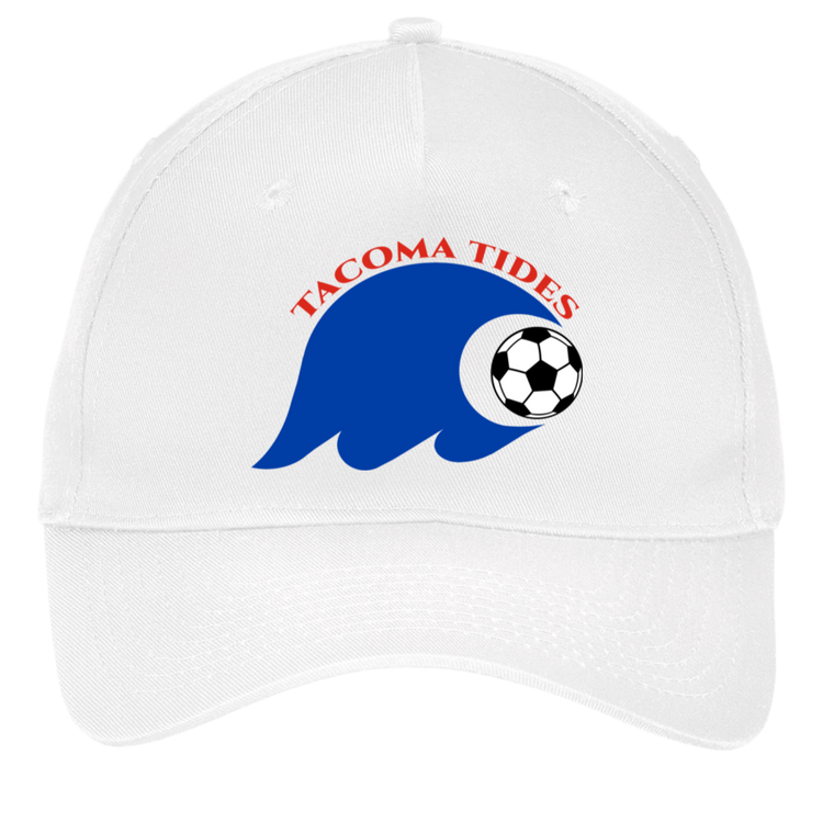 Tacoma Tides Twill Cap ASL Soccer Team Fan Apparel color White