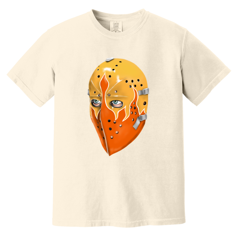 Bernie Parent Philadelphia Blazers WHA Goalie Mask T-shirt color Ivory