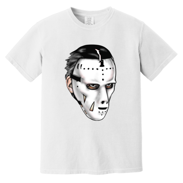 New York Rangers NHL Ed Giacomin Goalie Mask T-shirt color White