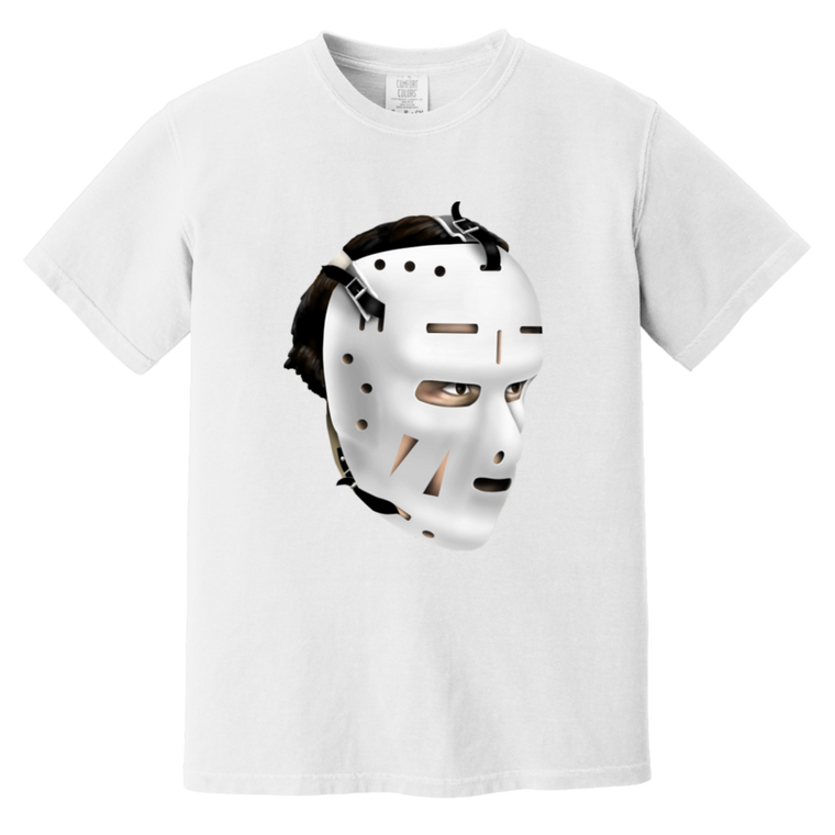 Boston Goalie NHL Ed Johnston Mask T-shirt color White