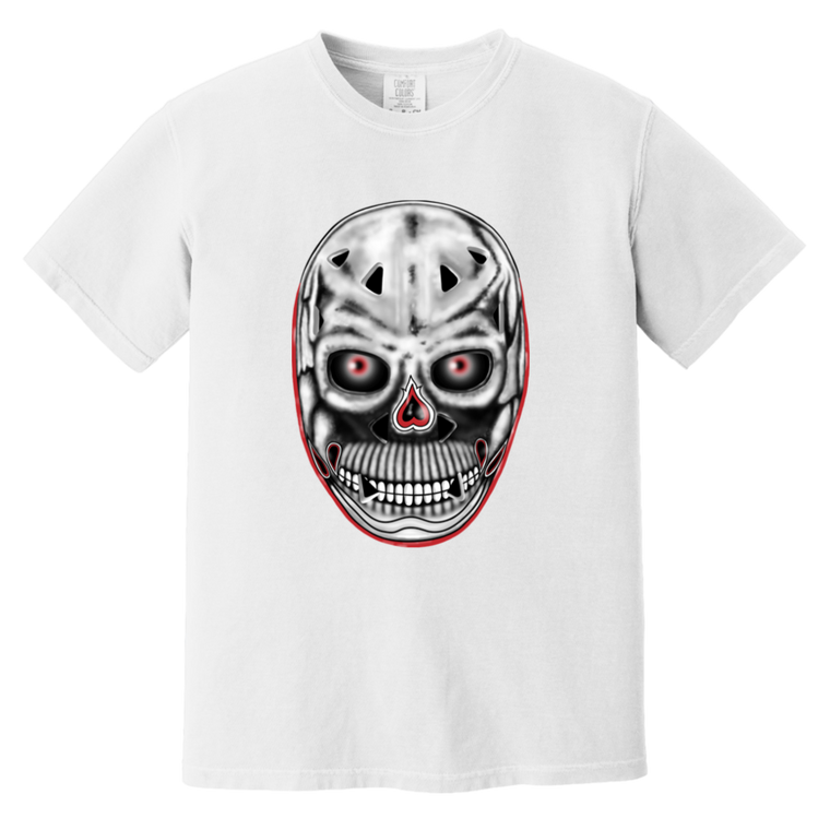 Vancouver Canucks NHL Gary Bromley Goalie Mask T-shirt Heavyweight color White