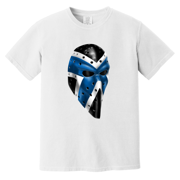 Pittsburgh Penguins NHL Michel Plasse Goalie Mask T-shirt color White