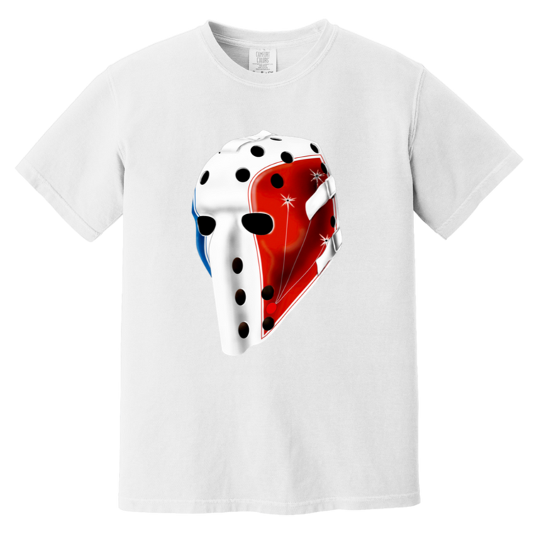 Montreal Canadiens NHL Richard Sevigny Goalie Mask T-shirt color White