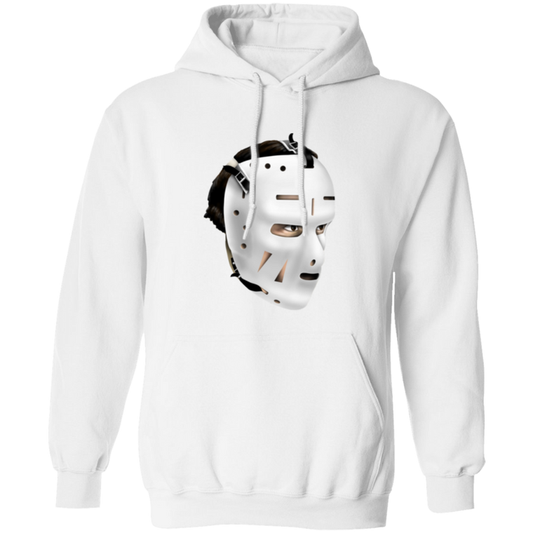 Boston Bruins NHL Ed Johnston Goalie Mask Hoodie Pullover Classic color White